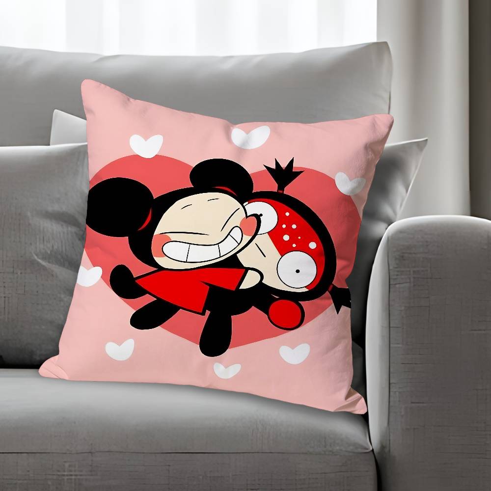 PPucca Love GGaru Cute Various Sizes Square Pillow Case For Car Home Bedchamber Decor Custom Valentine gift