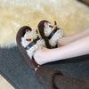 Fashion explosion Mao Mao slippers women's autumn and winter wear 2025 autumn new ins trendy thick bottom super home cotton drag