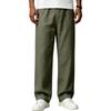 Men's Cotton Linen Casual Pants with Pockets Color Breathable Trousers for Summer