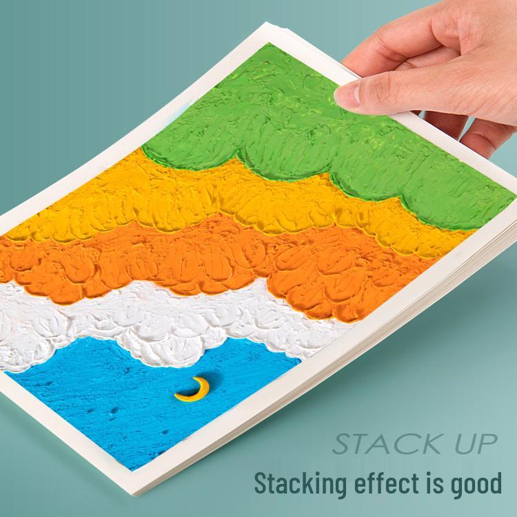 Thickened Square Oil Pastel Paper: Children's Doodle & Drawing Set
