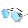 Men's Round Frame Sunglasses Metal Frame Side Shield Steampunk Style Retro Eyewear UV Protection Lightweight Design