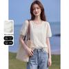 Awakening Paradise 100% Cotton Embroidered Short Sleeve Blouse
