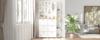 120 x 24 x 200 cm, Coat Rack for Entrance Area, 3-in-1 Multifunctional Shoe Cabinet, Flip Door, 8 Hooks, Living Room Cabinet with 5 Shelves, White