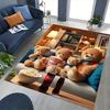 1pc Teddy Bear Coca-Cola Chair Mat - Anime Cartoon Design Office Chair Pad with Non-Slip Carpet for Home Decor, Living Room, Bedroom, Game Room, and D