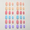 Unghie Finte Press-On 288 Pezzi per Scatola Colori Cremosi Dopamina Media Lunghezza Mandorla Lucide Riutilizzabili per Manicure Fai-da-Te
