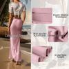 Elegant High-Waist Silky Acetate Fishtail Skirt for Spring and Summer