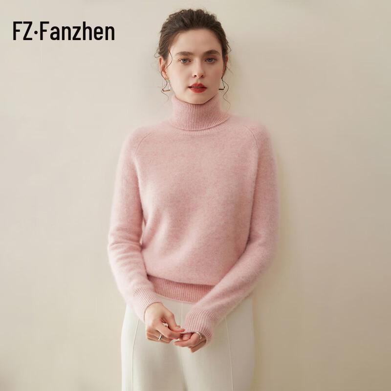 

Fanzhen Women s Pure Cashmere High-Neck Sweater L