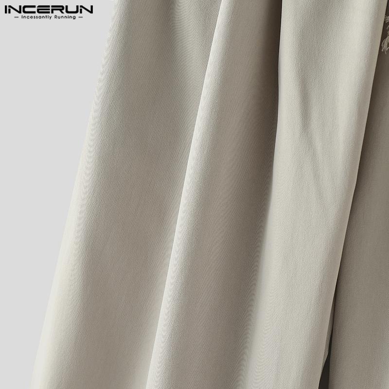 INCERUN Pánské kalhoty se stahovací šňůrkou Ležérní Elastický pas Dlouhé Volné Nadměrné Kalhoty