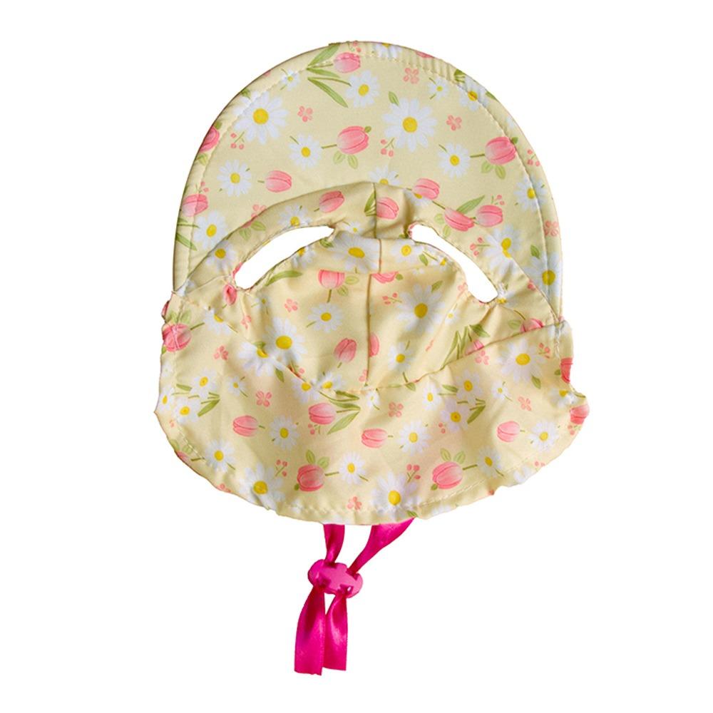 Round Brim Pet Sun Hat Floral Pattern Adorable Pet Hat Dog Sunscreen Hat  Small Medium Pets