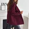 Suit Coat Women Lapel Long Sleeve Flap Pockets Business Casual Jacket Button Decor Slim Fit Solid Color Formal