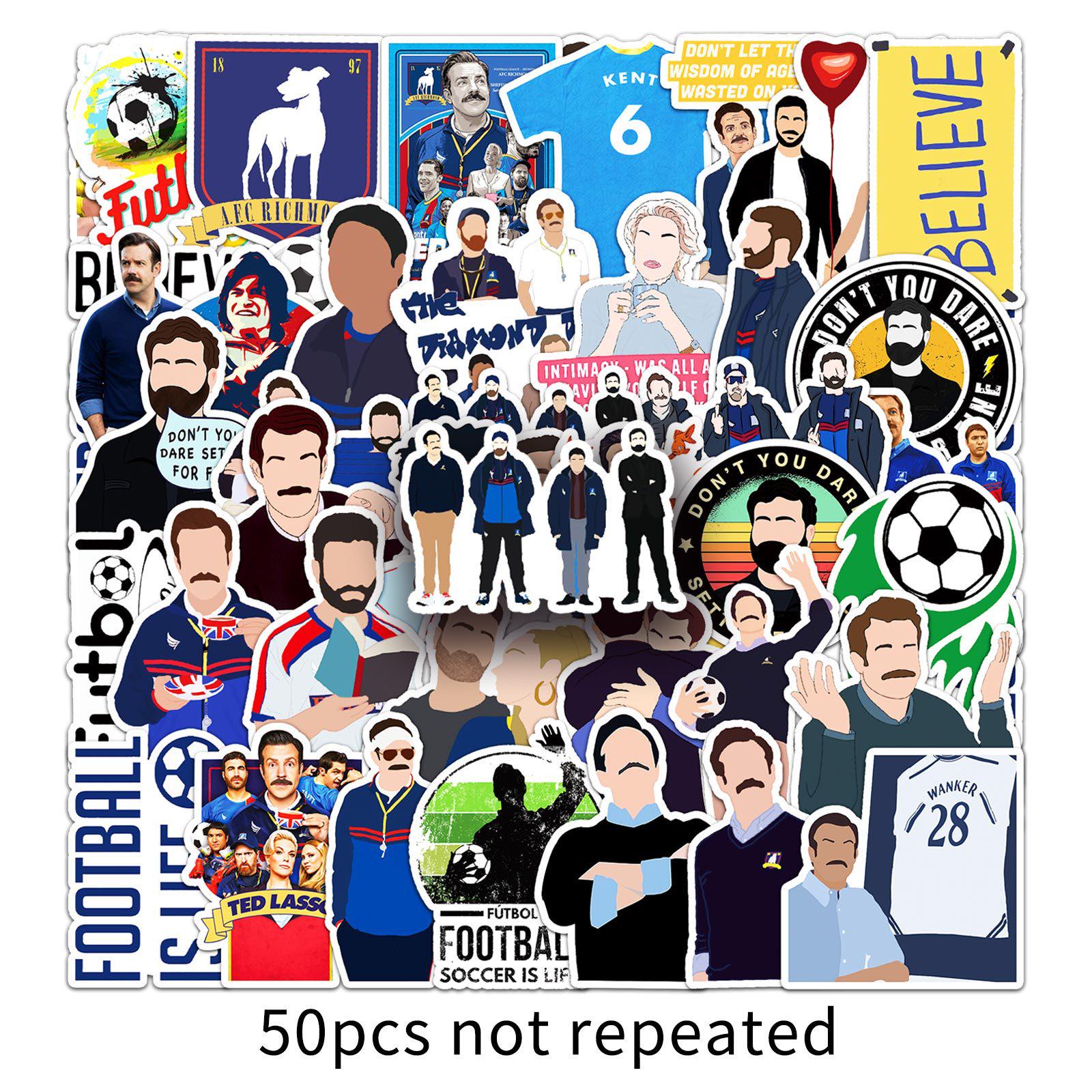 50 Waterproof Football Coach Stickers for Sports, TV, Graffiti, Journals, and Cars