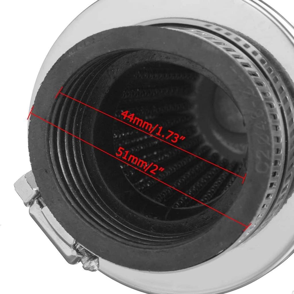 44MM Universal Motorcycle, Air Filter Element, Mushroom Headpod, Double Foam, Carburetor Air Filter, Intake