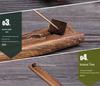Chinese-Style Agarwood & Sandalwood Incense Set: Minimalist Solid Wood Incense Holder, Stand, Tray, and Portable Retro Burner.