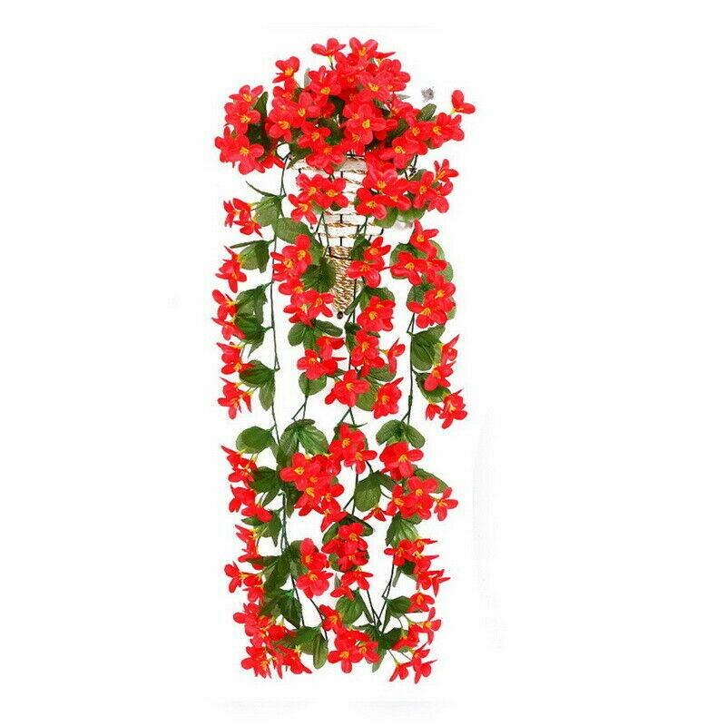 Artificial Fake Hanging Flowers Vine Plant Home Garden Decoration Indoor Outdoor