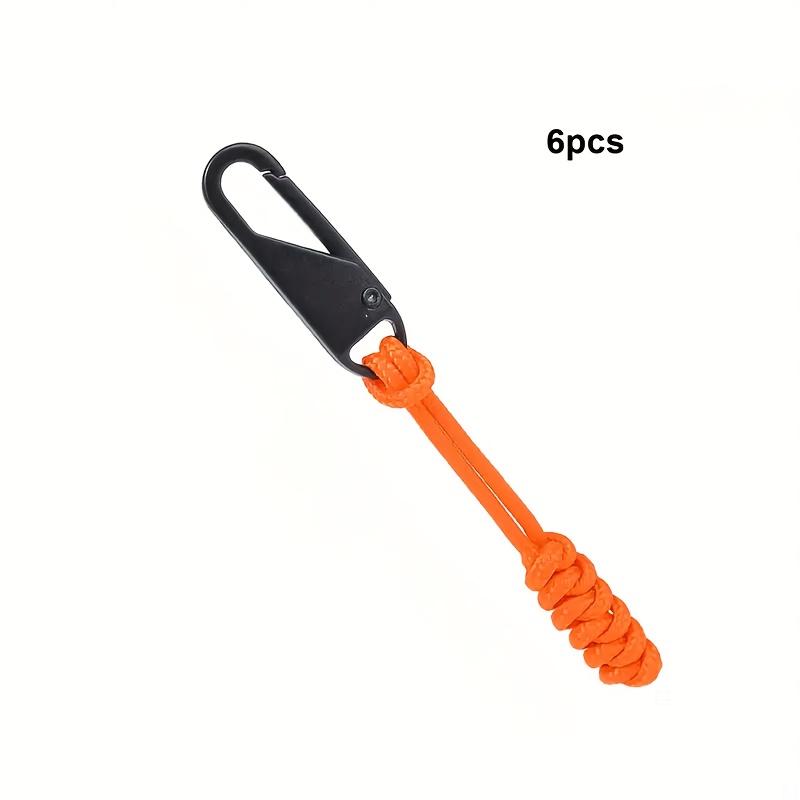 6PCS Portable Zipper Pull Colorful Detachable Zipper Sliders Cord Travel Bag Suitcase Backpack Extend Puller Outdoor Bag Zip