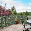Expandable Faux Ivy Privacy Fence Screen 2-Piece 295x70 Cm Artificial Wicker Trellis for Garden Balcony