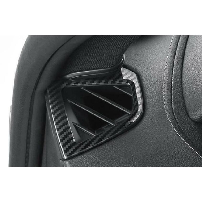 L&R Air Outlet Steel Vent Trim For Cadillac CT5 2020-2024 Dashboard Carbon Fiber