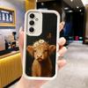 Coque de téléphone pour Samsung Galaxy A17 A16 A15 A14 A13 Vache des Highlands Mignonne A56 A36 A26 A55 A35 A25 A54 A34 A24 A53 A33 A23 A07 A06