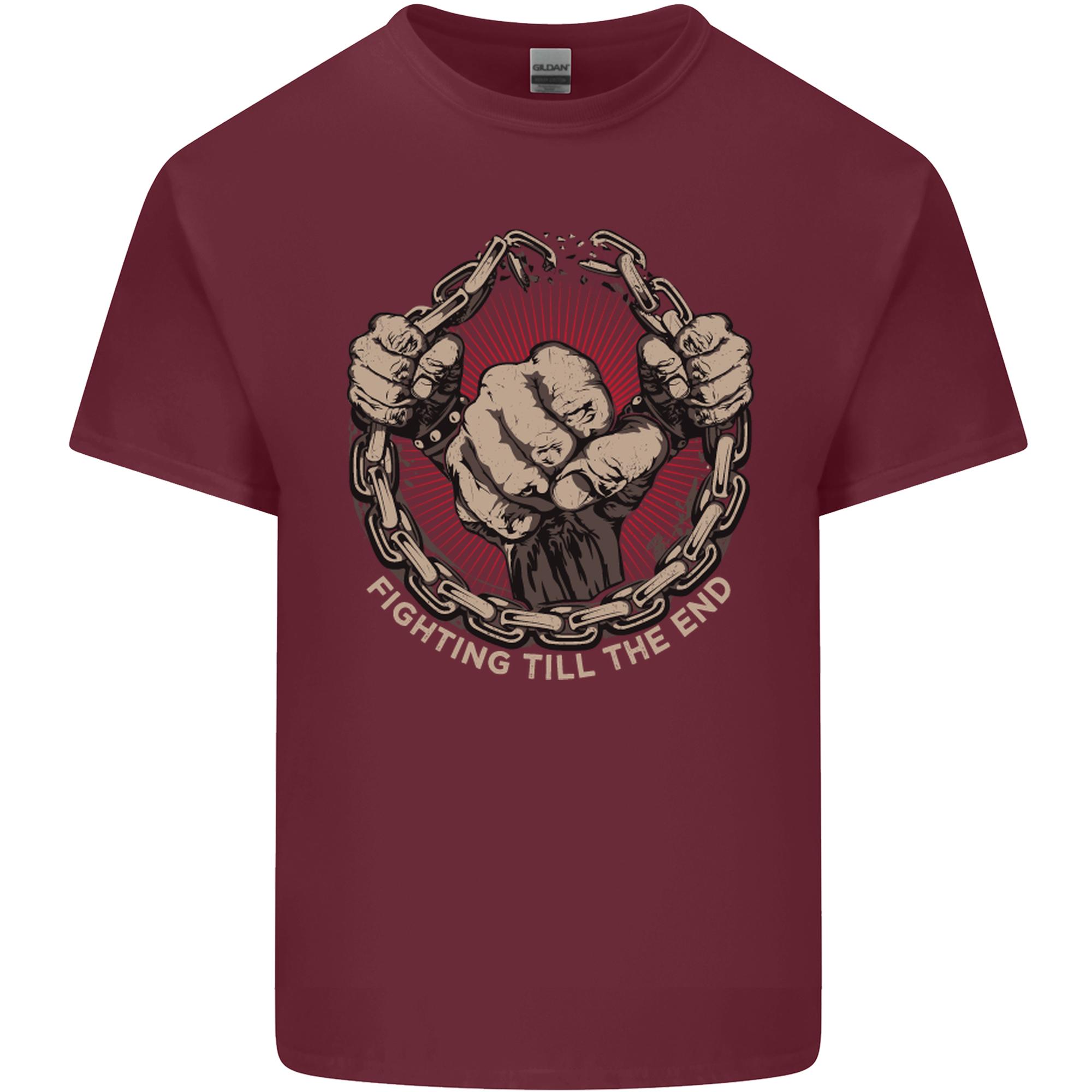 Fighting Till the End MMA Martial Arts Unisexs Light Cotton TShirt S