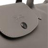 Longchamp Le Pliage Minimalist Elegant Snap Button Zipper Closure Leather Shoulder Crossbody Tote Bag Large Women Handbags Gray 10201987P55