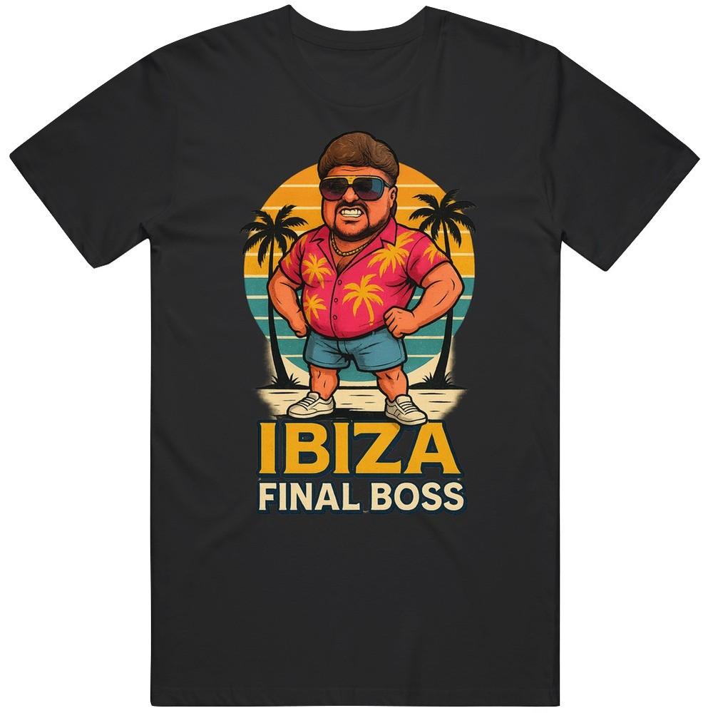 Ibiza Final Boss Caricature  Funny Gift Idea v3 T Shirt Unisex T-Shirt XXL