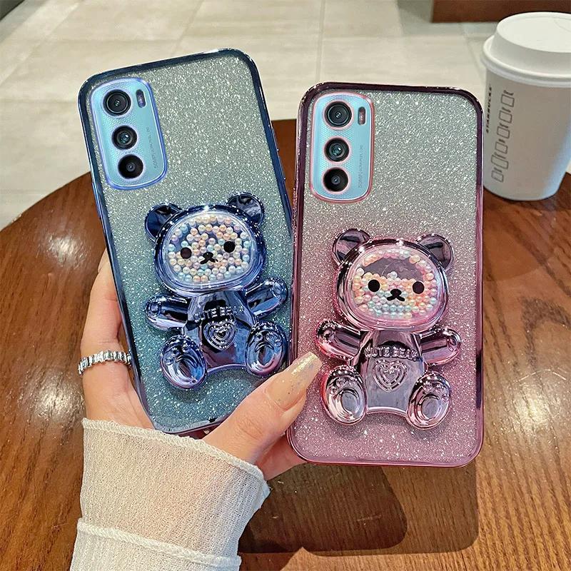 Candy Bear Stand Soft Phone Case For Honor 400 200 Lite 90 400 Smart 100 80 70 50 30 20 Pro 5G X7D X9D V30 V40 5G Silicone Cover