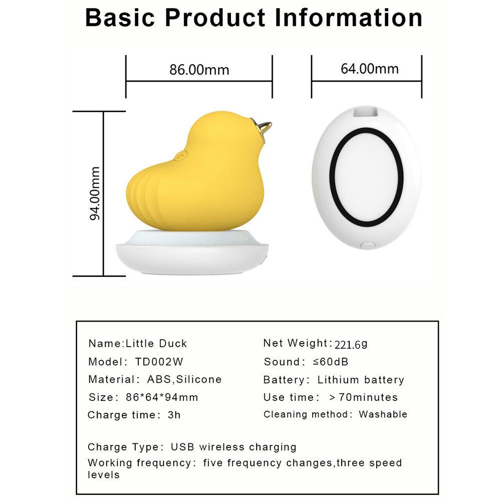 Adult Products Wireless Charging Small Yellow Duck Handheld Sucking Vibration Masturbation Device Female Sex Vibrator