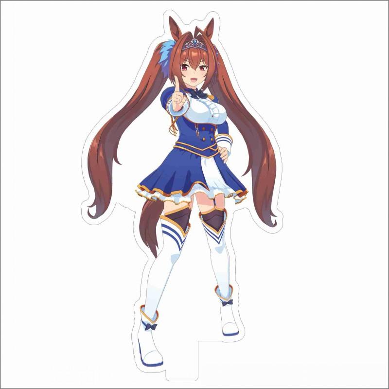 Japan Beautiful Derbil 15 Cm Cartoon Characters Acrylic Double-sided Stand Model Kawaii Cute Office Decoration Panel Permanent Recording Fans