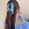 Damen Haar-Klammer mit künstlicher Blume Dekoration Haarklammer Hinterkopf Dusch-Haarklammer Haarstyling-Werkzeug Haar-Accessoire