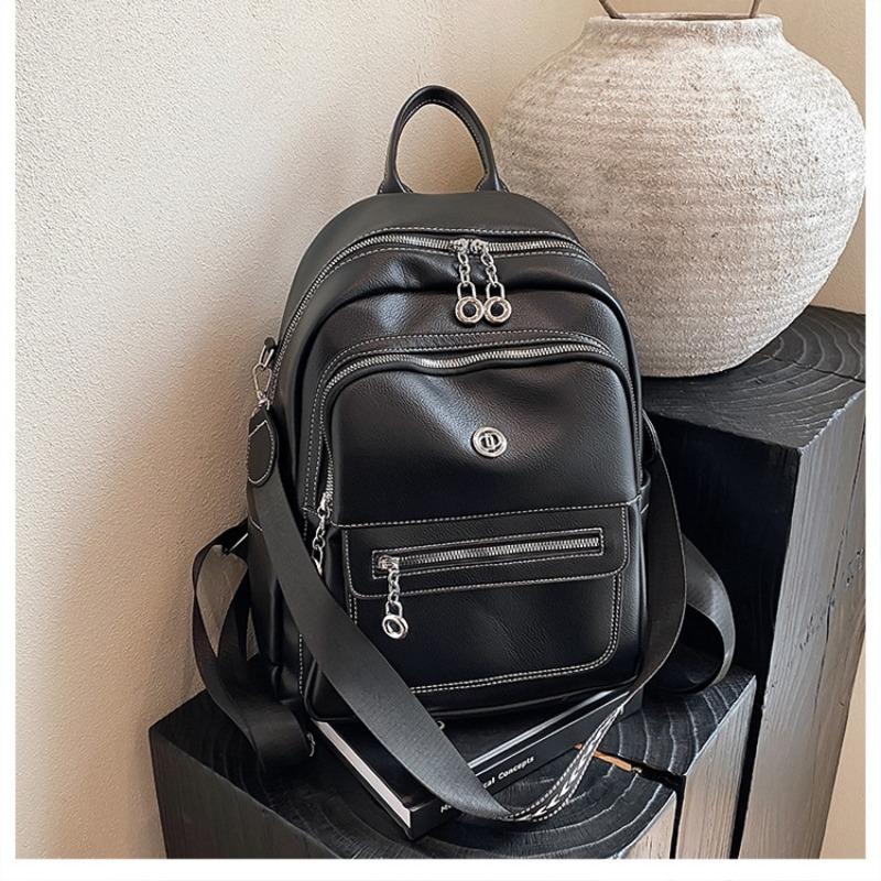 

Летний новый женский рюкзак большой вместимости, модный дорожный наплечный рюкзак, рюкзак большой вместимости чёрный