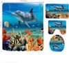 Shower Curtain And Bathroom Carpet Non-Slip Toilet Set, Home Bathtub Waterproof Shower Curtain 3D Printed Durable Polyester Fabr
