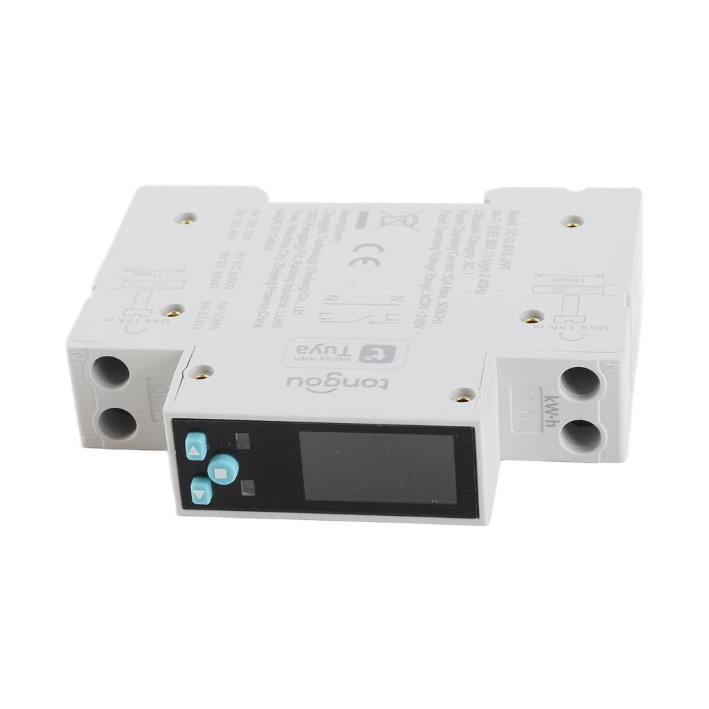 For Tuya Wifi 35mm DIN RAIL Switch Intelligent Meter Circuit Breaker LED Energy Meter KWh Power Timer Relay APP Control