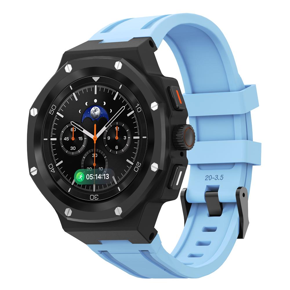 Zestaw Luksusowej Modyfikacji Do Samsung Watch 8 40mm 44mm Metalowa Koperta+Gumowy Pasek Do Watch 8 Classic 46mm Zestaw do Przeróbki Akcesoria