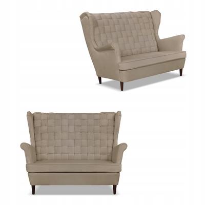 Carol Wingback Sofa Beige Scandinavian 2-seater Sofa. Springs Family Furniture