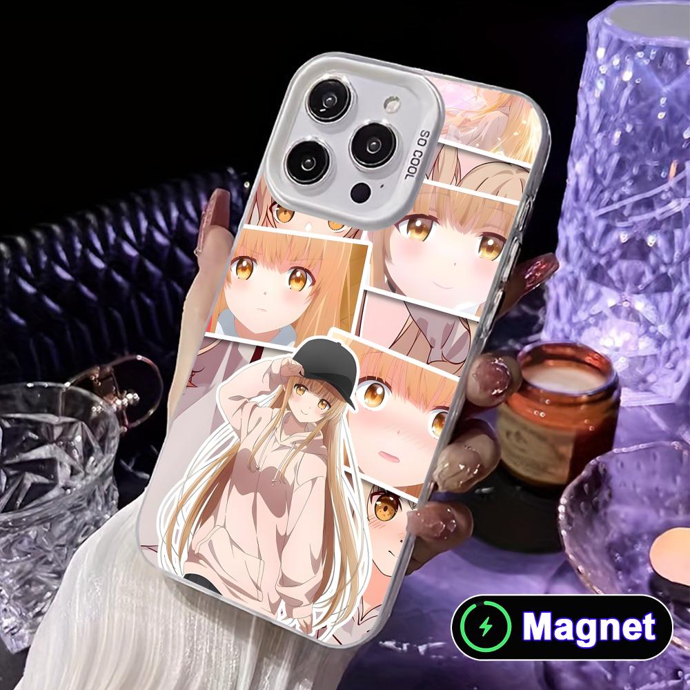 Angel Mahiru Shina Phone Case for iPhone 17 16 15 14 13 12 11 X XR XS Air Pro Max Plus Colorful Silver MagSafe Cover