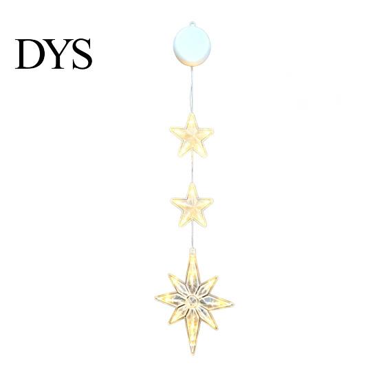 Seasonal Window Display Lights Star Moon Hanging Light, Warm LED String Lights, Indoor Festive Party Decor Decorative Atmosphere Lamp for Home Holiday
