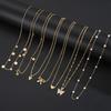 Ensemble de bijoux mode minimaliste 17 pièces pour femmes Collier avec pendentif torsadé vintage os de serpent cœur papillon étoile Bracelets Ensembles Cadeau