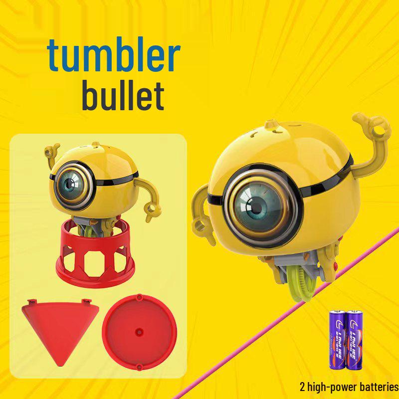 Black Tech Balance Unicycle Robot: Gyroscope Educational Toy for Tightrope Walking