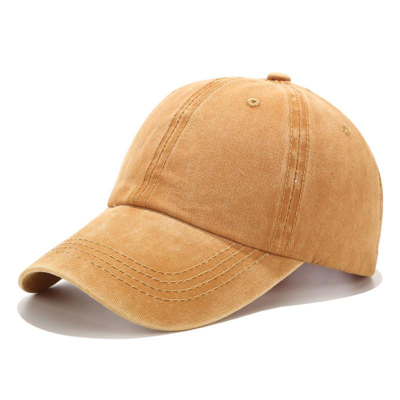 Retro Solid Color Washable Baseball Cap Summer New Women Men Hats Sunscreen Hats Cotton Outdoor Sport Running Visor Casual Cap
