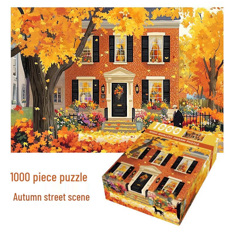 1000-Piece Cartoon Jigsaw Puzzle for Adults and Kids - Challenging Educational Stress Relief Toy Gift