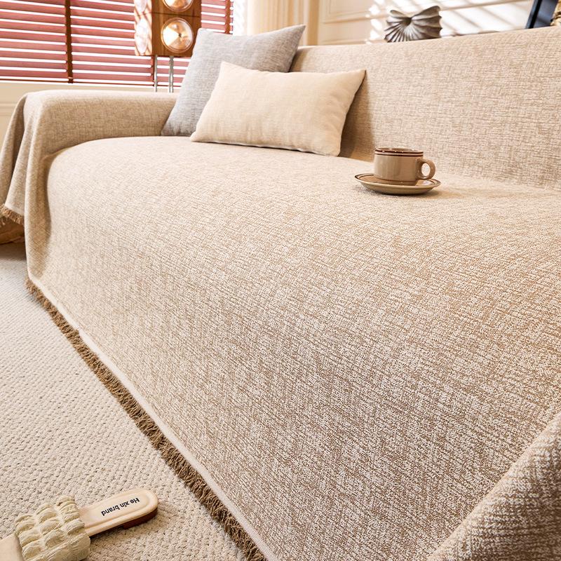 2025 Nowoczesny Pokrowiec na Sofę w Stylu Japońskim: Imitacja bawełny i lnu odporna na zarysowania