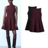 Fall and Winter New Arrival Women's Clothing Fashion Style Easiest for Match Round Neck Sleeveless Wide Hem Short Midi Skirt Dress 3067240