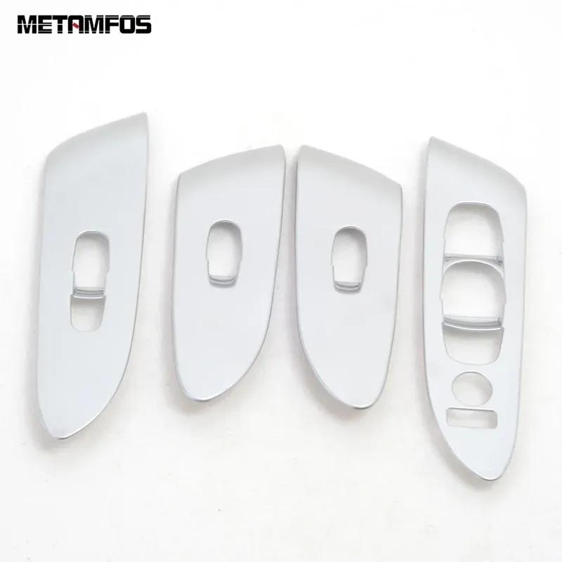 Window Lift Switch Cover Trim For Nissan Murano 2015-  2024 Chrome Interior Armrest Decoration Frame Car Accessories