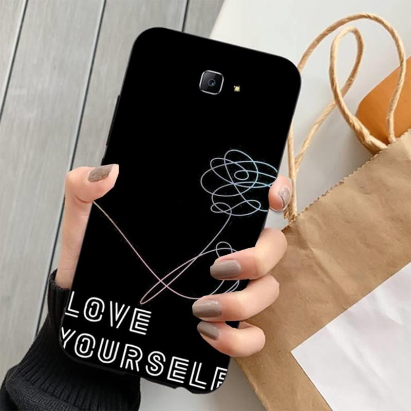 Love Yourself Handyhülle für Samsung Note 9 10 20 Plus Pro Ultra J6 J5 J7 J8 Weiche schwarze Handyhülle