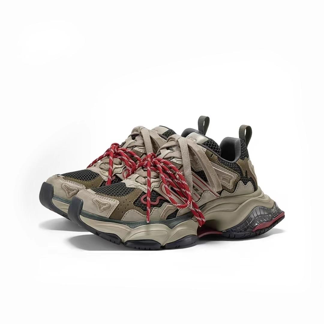 

[Zhang Yifan of the same style] 2025 autumn new old dad shoes women s thick-soled bundled dirty and heightened casual shoes 40 темно-зеленого