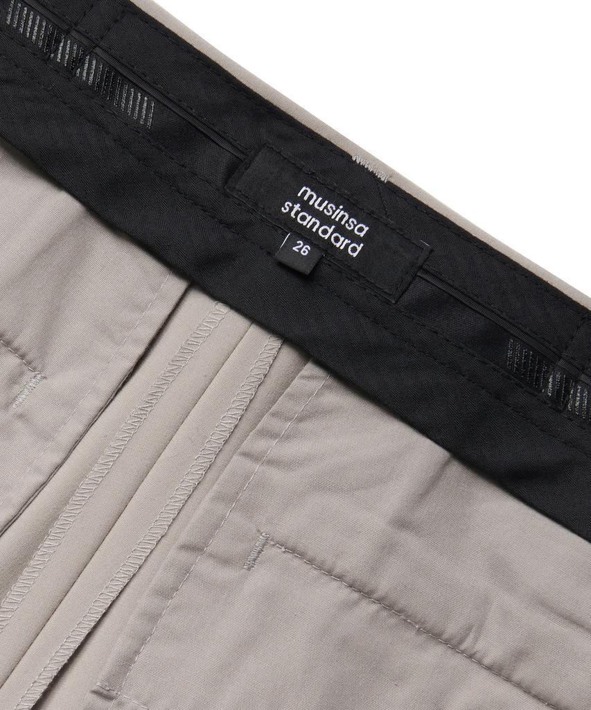 MUSINSA STANDARD WOMAN [Cooltandard] Women'S Straight Hidden Banding Slacks [Light Beige]