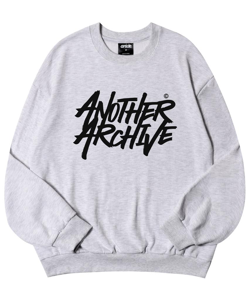 ANOTHER ARCHIVE Graffiti Oversized Sweatshirt_Navy