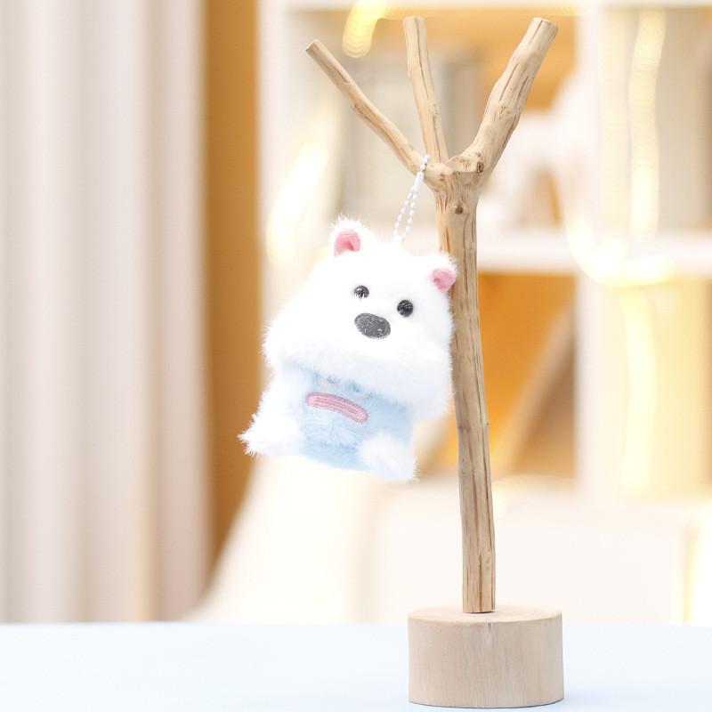 Dog Plush Keychain Toys With Ultra Soft And Pp Cotton For Home Office Decor