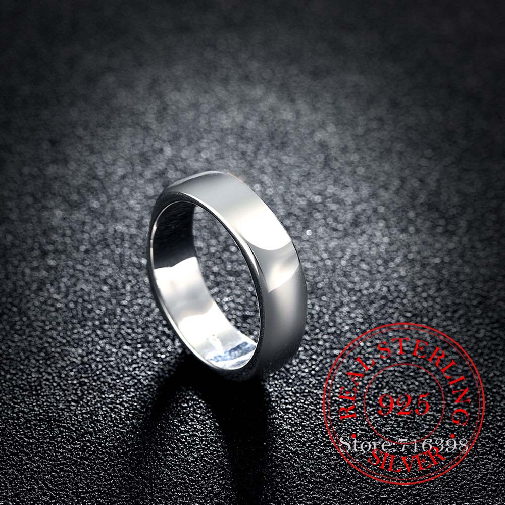 925 Sterling Silver Unique Square Men Rings Men Personality Geometrical Finger Rings For Women Men Wedding Party Jewelry Gifts