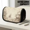 1pc Large Capacity Thickened Oxford Pencil Case Suitable for School & Office, Vintage Nautical Ship Flip-Top Pouch with Double-Layer Zipper, Multifunc